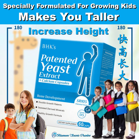 BHK's Patented Yeast Extract+Calcium Capsules【Height Growth】】⭐ 专利倍高 胶囊【儿童长高】