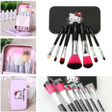 ★Hello Kitty Makeup Brush Set 7 PCs ★ Black or Pink Cute Kitty Cat Casing★ freeshipping - Bluemoon Secrets Chamber