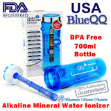 USA BLUEQQ Portable Alkaline Mineral Water Ionizer 700ml/1000ml Bottle/Cartridge★天然礦物質鹼性離子水 freeshipping - Bluemoon Secrets Chamber