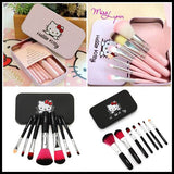 ★Hello Kitty Makeup Brush Set 7 PCs ★ Black or Pink Cute Kitty Cat Casing★ freeshipping - Bluemoon Secrets Chamber