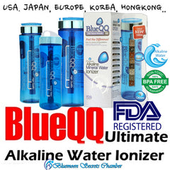 USA BLUEQQ Portable Alkaline Mineral Water Ionizer 700ml/1000ml Bottle/Cartridge★天然礦物質鹼性離子水 freeshipping - Bluemoon Secrets Chamber