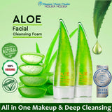 Holika Holika Aloe Facial Cleansing Foam 150ml ⭐ 惑丽客 天然芦荟保湿泡沫洁面啫喱 Facial Wash, Aloe Vera, Makeup remover, skincare, moisturizer Bluemoon Secrets Chamber