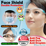 ⭐High Quality⭐ADULTS KIDS FACE SHIELD⭐Double Protection | Anti-Fog | Clear Detachable Visor⭐医疗防护防雾面罩 freeshipping - Bluemoon Secrets Chamber